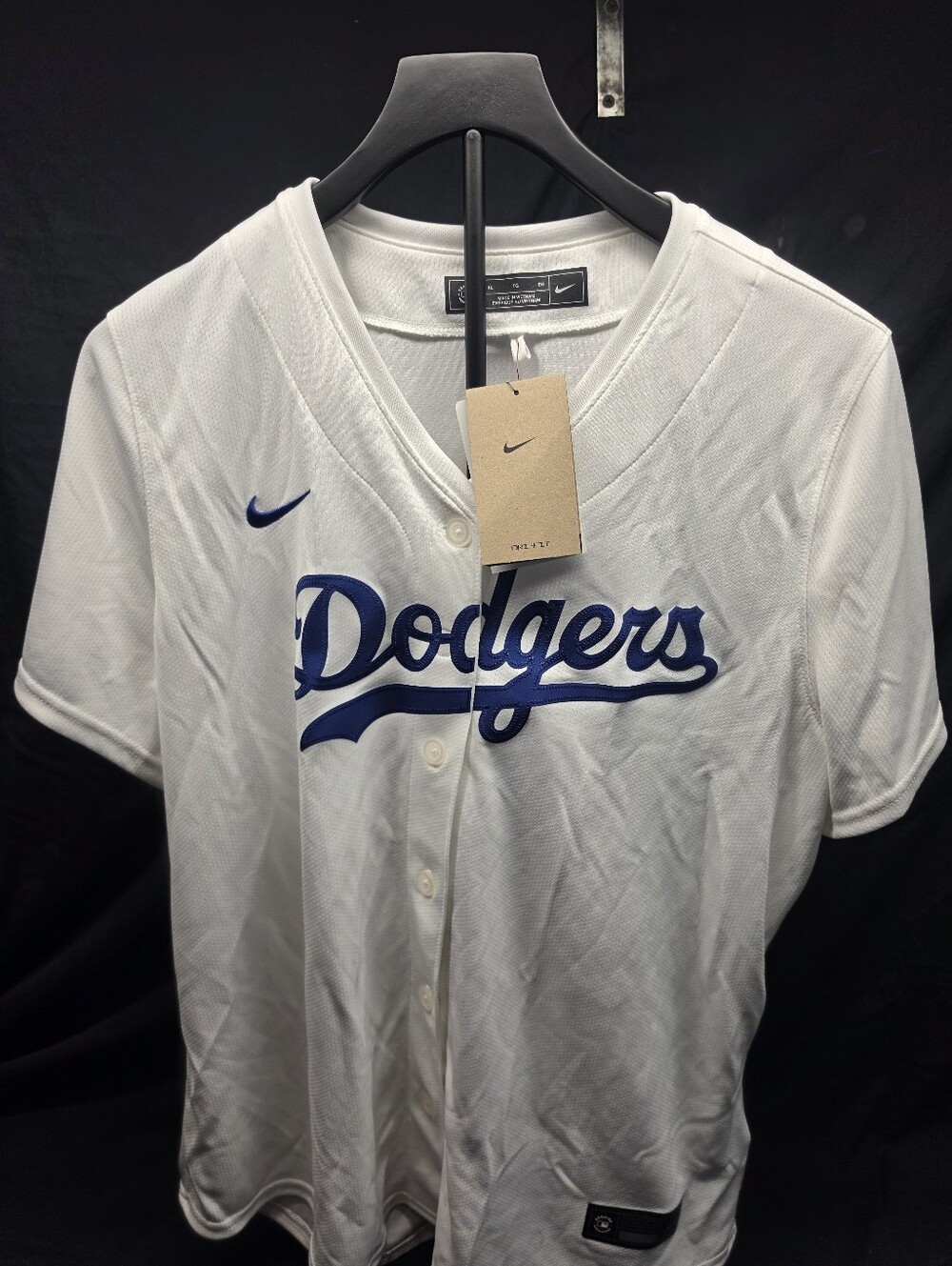 Title: NWT Nike Los Angeles Dodgers Women's XL White Baseball Jersey Blank MLB
